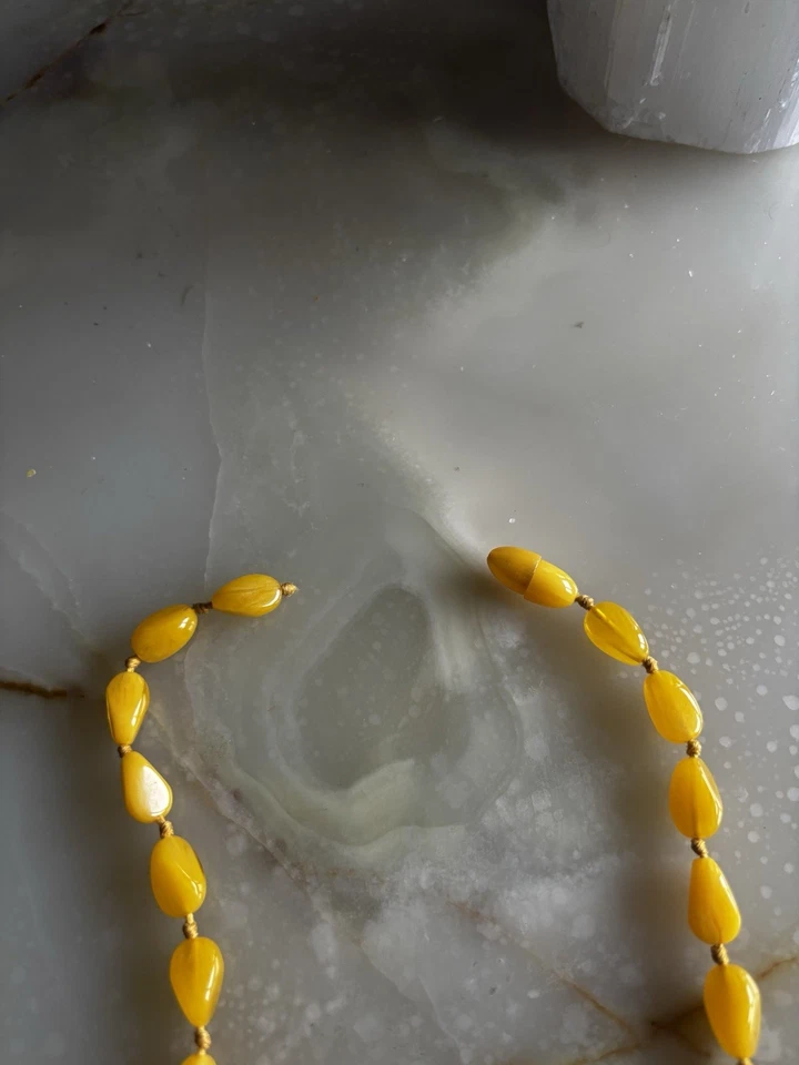 Bernstein Butterscotch Kette 70 Cm 67gramm Schnur Am Verschluss gerissen - Bild 2 von 4