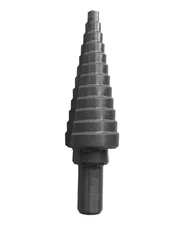 Step Drill Bit HSS M2 Straight Shank Step Drill Steel 3 Flat Shank Black Oxide