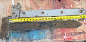2 Antique Large Strap Hinges 25” industrial Hardware garage Barn Rustic Door 