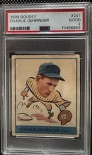 1938 Goudey Heads Up 241 Charlie Gehringer Psa 2 1938 Goudey Heads Up 241 Charlie Gehringer Psa 2
