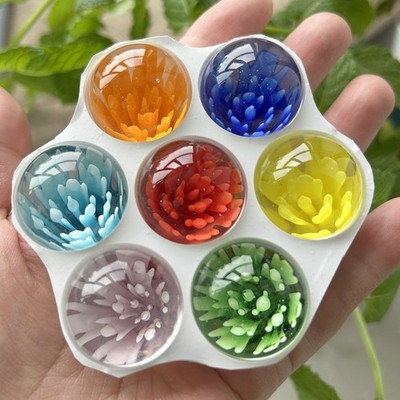 25mm Glass Beads Marbles Decorative Glass Balls DIY Decoration Kids Toy Game
