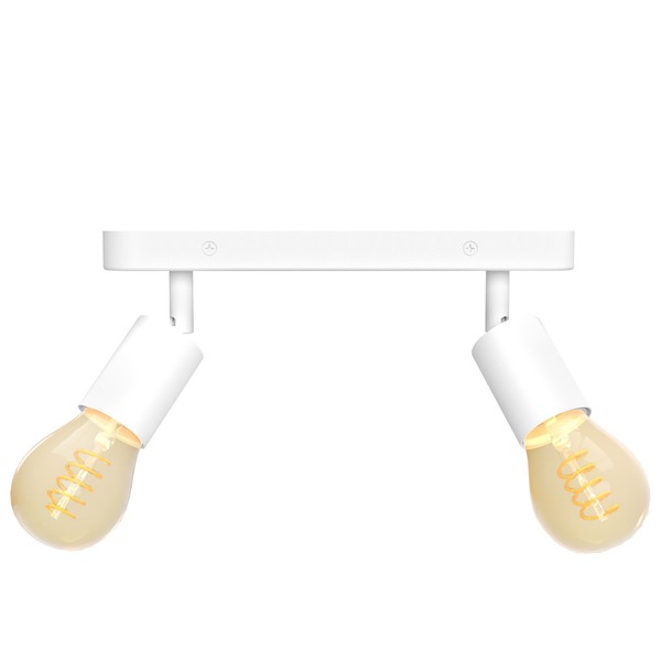 Awora Deckenstrahler 2 Flammig Mit Retro E27 Globe Led Warmweiß Spot Deckenlampe-image