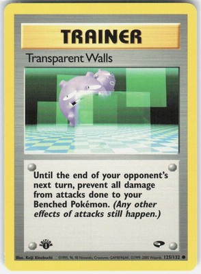 Transparent Walls 125/132 Common Gym Challenge Pokemon 1st Edition Near Mint