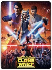 Seven Times Six Star Wars The Clone Wars End Super Plush Throw Blanket 46" x ...