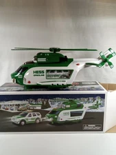 Hess Toy Helicopter and Rescue Vehicle Set with Lights Untested MB