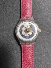 Swatch Uhr Automatic 1991 - SAM100 Rubin - mit Box - ungetragen - vintage