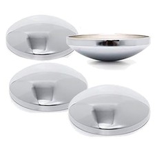 Set Of 4 Metal Chrome Plated Standard Push-on 10 Baby Moon 10 18 Centercaps