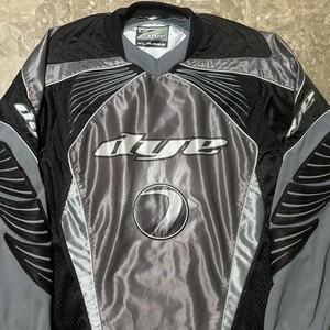 Dye Paintball Jersey Mens XL Black Grey Long Sleeve Padded Pocket