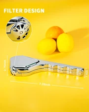 Lemon Squeezer Stainless Steel Juicer Manual for Citrus Lime Orange Handheld