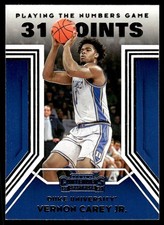2020-21 Panini Contenders Draft Picks Playing the Numbers Game Vernon Carey Jr.