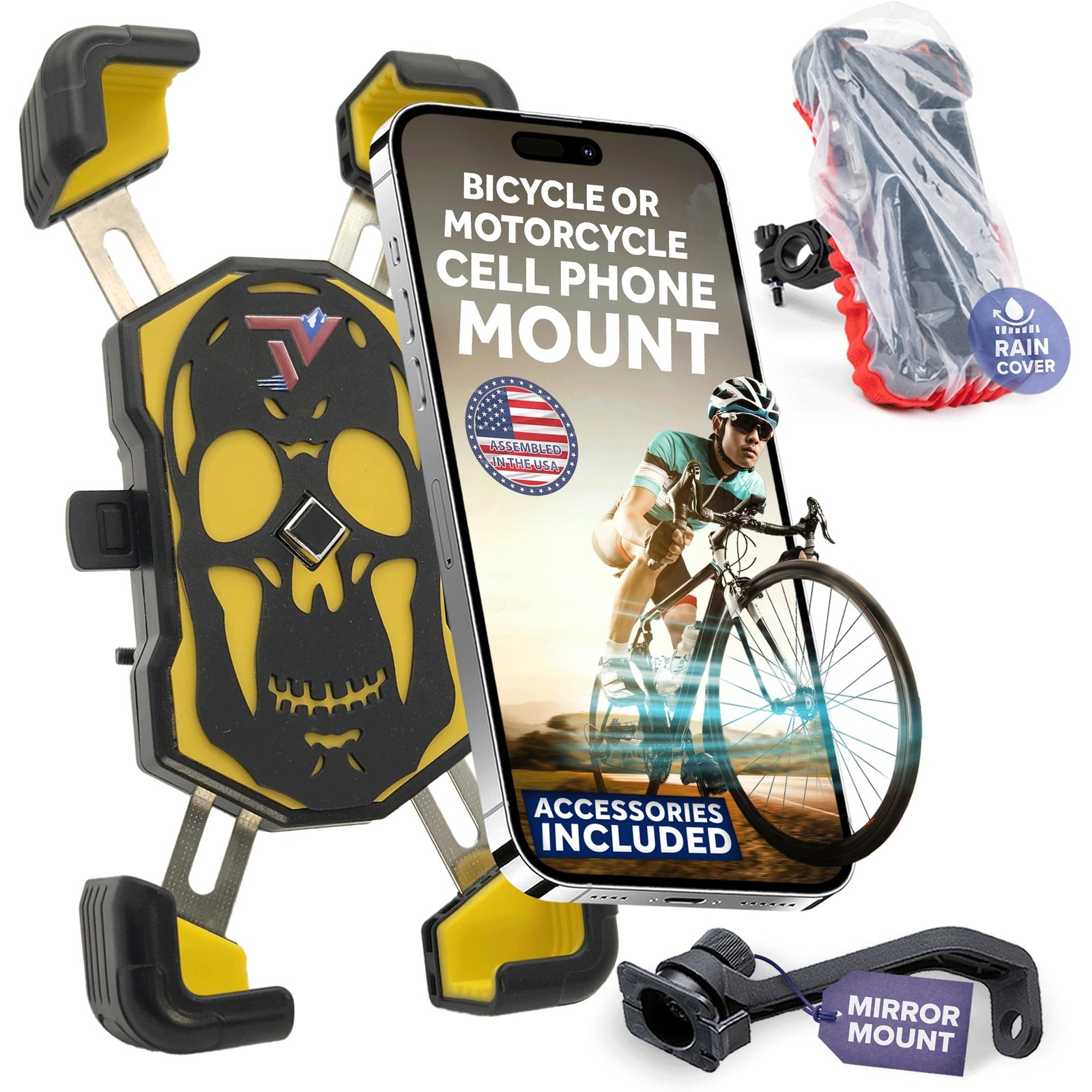 - Motorcycle Phone Mount - Bike Cell Phone Holder - Bike Phone Mount, for iPh...