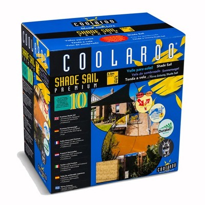 Coolaroo Sonnensegel Quadrat 3,6x3,6m Sandfarben 90% UV HDPE Sonnenschutz Garten