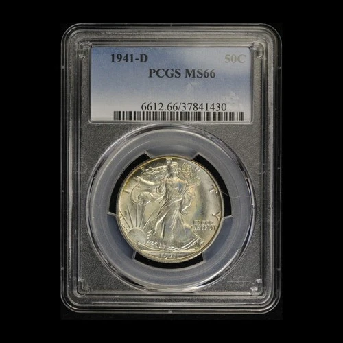 1941-D Walking Liberty Half Dollar PCGS MS66 - Free Shipping USA