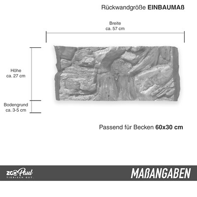 Décoration 3D Paroi Arrière Pour Aquarium/Terrarium - Rocheuse 150 X 50 Cm - Neuf - Marque ZooPaul