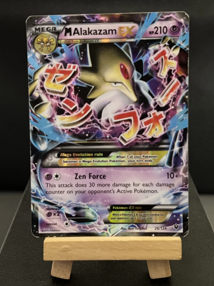 Pokemon Mega M Alakazam EX EX 26/124 XY Fates Collide New! Free Shipping!