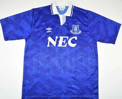 1991-1993 EVERTON UMBRO HOME FOOTBALL SHIRT (SIZE XL) | eBay