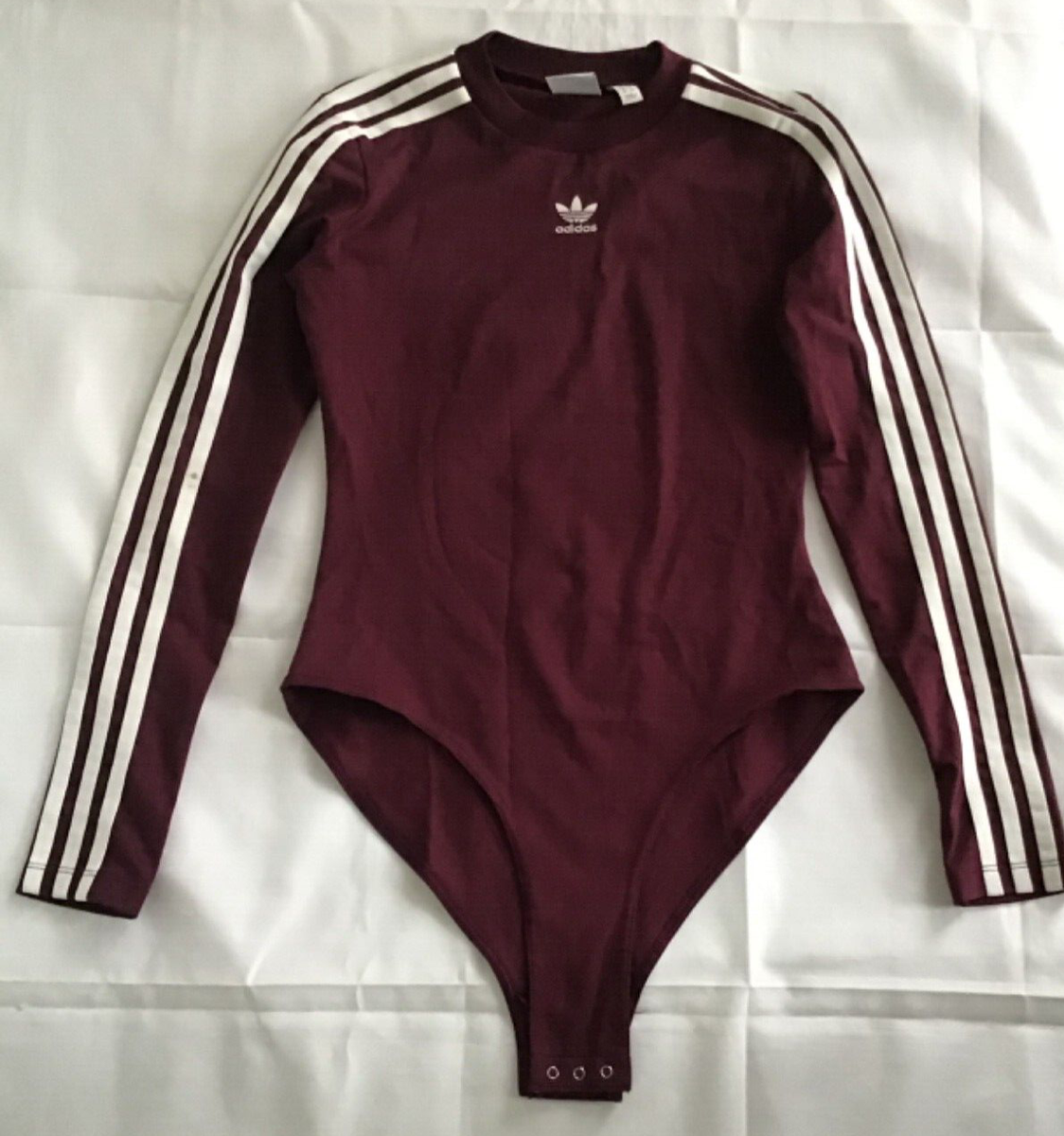 ADIDAS BURGUNDY LEOTARD ONE PIECE GYMNASTIC WEAR SIZE 10 #718