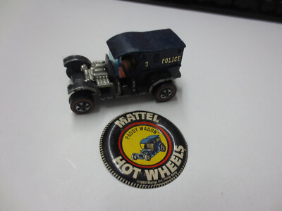 Original 1970 Redline Hot Wheels PADDY WAGON w/ Button (59)