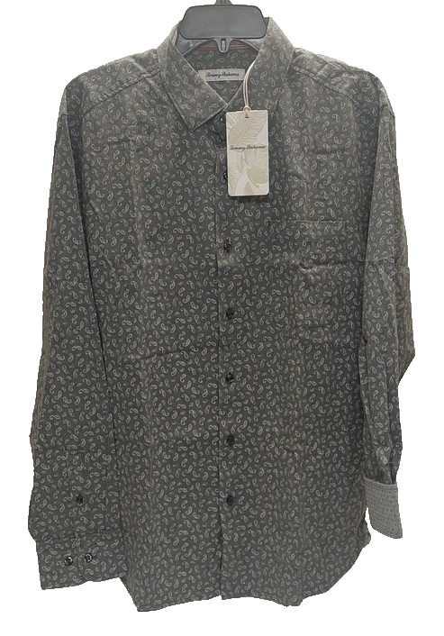 Футболка Tommy Bahama - Pemba с узором Пейсли - ST325077 из хлопка темно-серого цвета размер M 17990₽