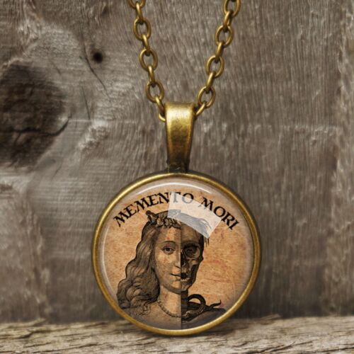 Memento Mori necklace Skull pendant Pagan jewelry Occult necklaces Wiccan - Picture 1 of 4
