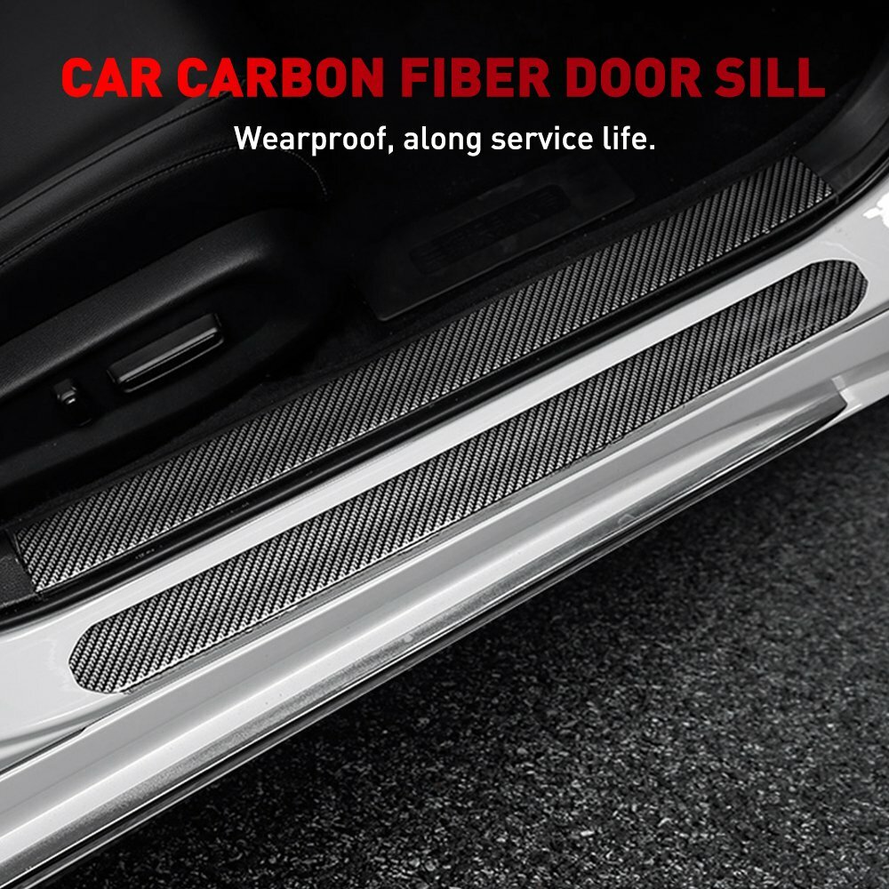 2m*3cm Carbon Fiber Car Moulding Trim Protector Bumper Strip Waterproof Decors E - Foto 9