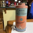 Merck Toilet Powder Can Tin — photo 1