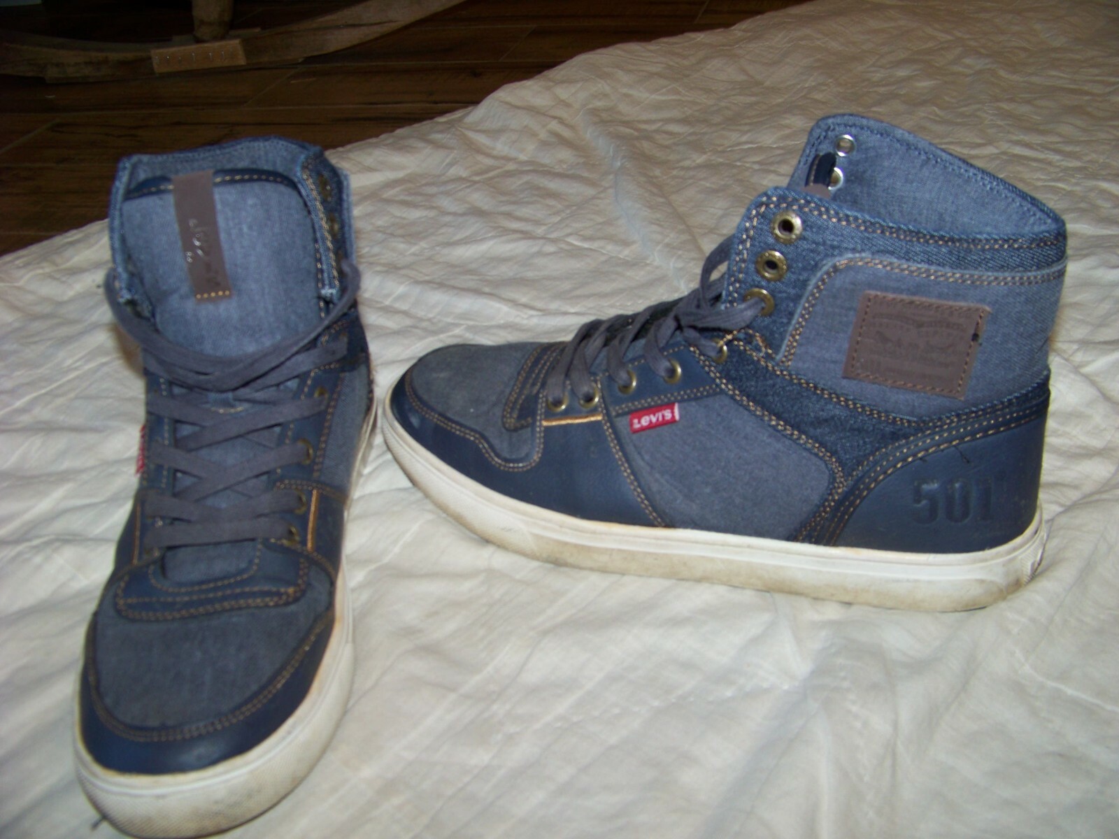 Men's Levi's 501 High Top Lace Up Shoes 