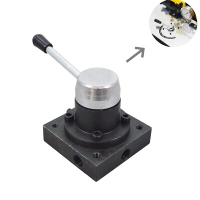 Hydraulic Three-position Four-way Reversing Valve 3/8'' NPT Manual Valve 70Mpa