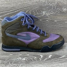 VTG Vintage Nike Hiking Boots Shoes Caldera Purple Brown Suede 930305 8.5 UK 6