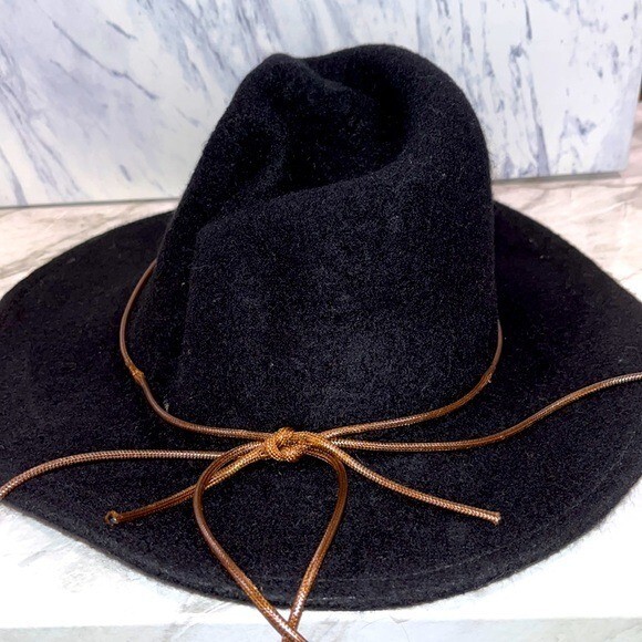 NUEVO CON ETIQUETAS Brixton Mesa Fedora Sombrero Ala Ancha Negro