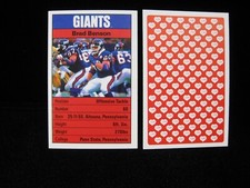 1988 Brad Benson New York Giants "Ace Fact Pack" United Kingdom  #60