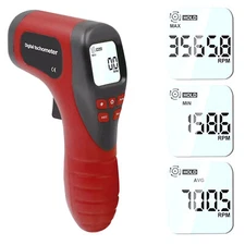 Handheld Digital Photo Laser Tachometer Non Contact Speed Gauge RPM Tach Meter