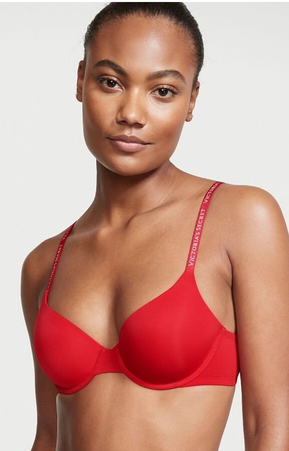 New 40 DD VICTORIA'S SECRET THE TSHIRT LightlyLined Demi Bra Lipstick