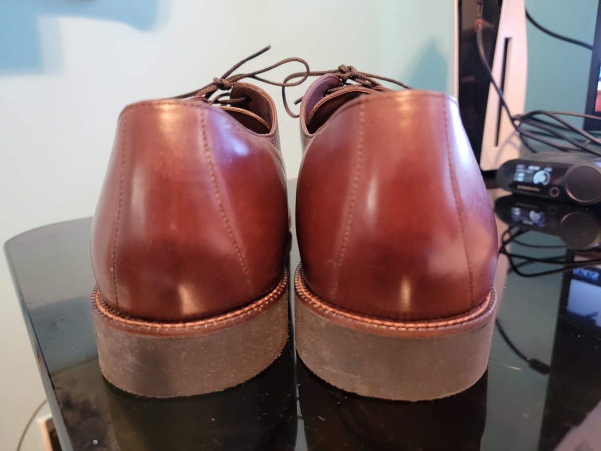 Neil M. Mens Dress Shoe 12 D Brown Leather Upper USA Pre-owned Neil M. Brown Leather Oxford Dress Shoes Men main image 3