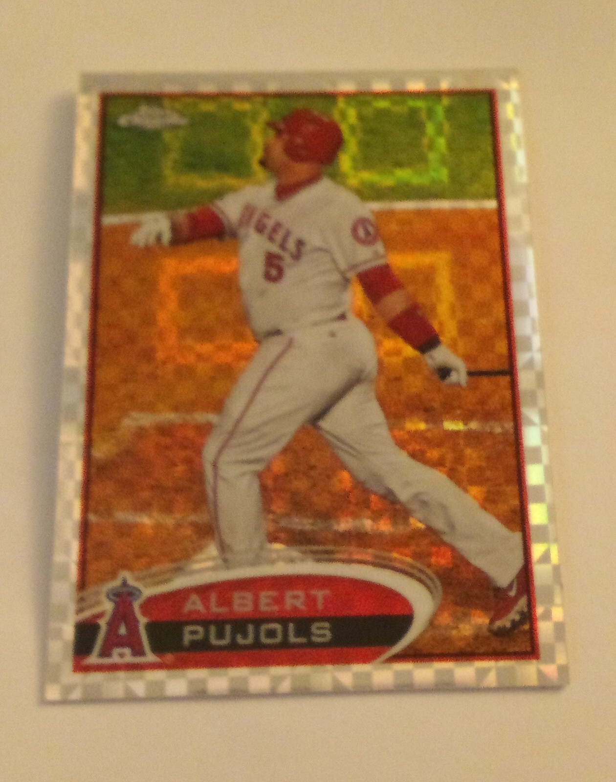 2012 Topps Chrome X-Fractor SP Albert Pujols Los Angeles Angels