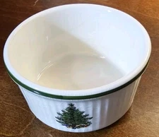 Cuthbertson Original Christmas Tree Holly China Fluted Ramekin Made In England