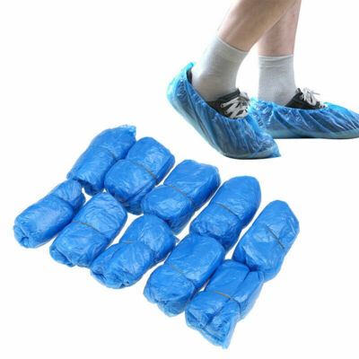 Schuhüberzieher Einmal Blau Wasserdicht Einweg Überschuhe Überzieher 10-900 Neu