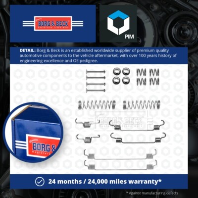 Hand Brake Shoe Fitting Kit fits PEUGEOT 301 1.2 Rear 2014 on With ABS HMZ(EB2F)