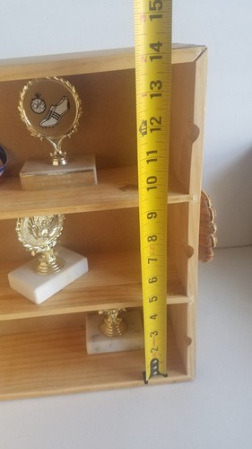 3 Shelf Sports Award Cabinet W/ 6 Picture Frame Door/ Picture Award Storage Box - Picture 18 of 21