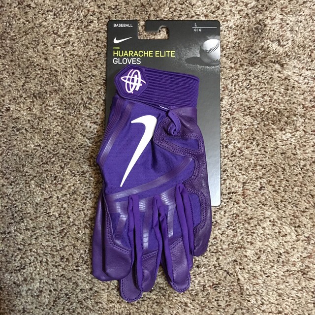 purple nike batting gloves