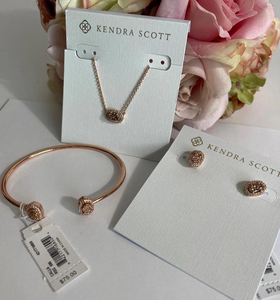 Kendra scott rose gold drusy necklace outlet