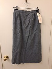NWT Vintage Pendleton Virgin Gray Wool Midi Skirt Size 8 Fits Like XS