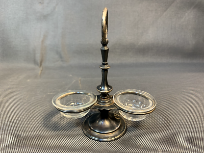 Lot De 2 Salières Anciennes En Verre - Vintage Salt & Pepper