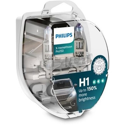 2x PHILIPS X-TREMEVISION PRO+150% H1 12V P14.5S GLÜHLAMPEN BOX | 12258XVPS2