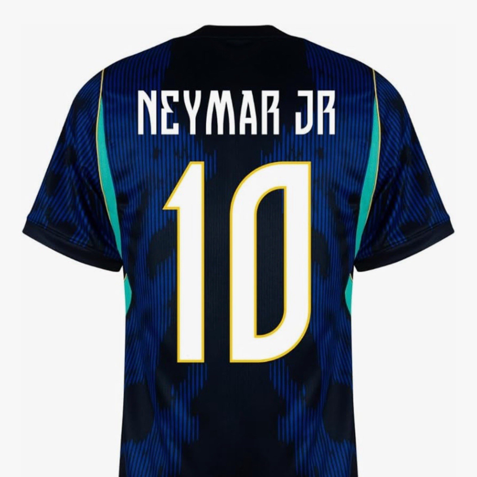 Jordan Brazil CBF Neymar Jr #10 Soccer Jersey Blue/Black