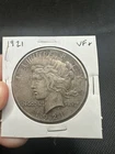 1921 Peace Silver Dollar High Relief Key Date $1 90% Silver Coin VF/XF