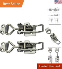 Adjustable Stainless Steel Toggle Catch Latch Lock for Cabinets Doors 97-123m...