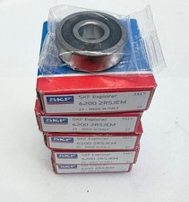 Lot of 6 SKF 6200 2RSJEM Radial Deep Groove Ball Bearings