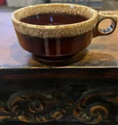 🔥 Vintage Hull Pottery Brown Drip Handled  Soup Mug Bowl Oven Proof 2.5" X 6"