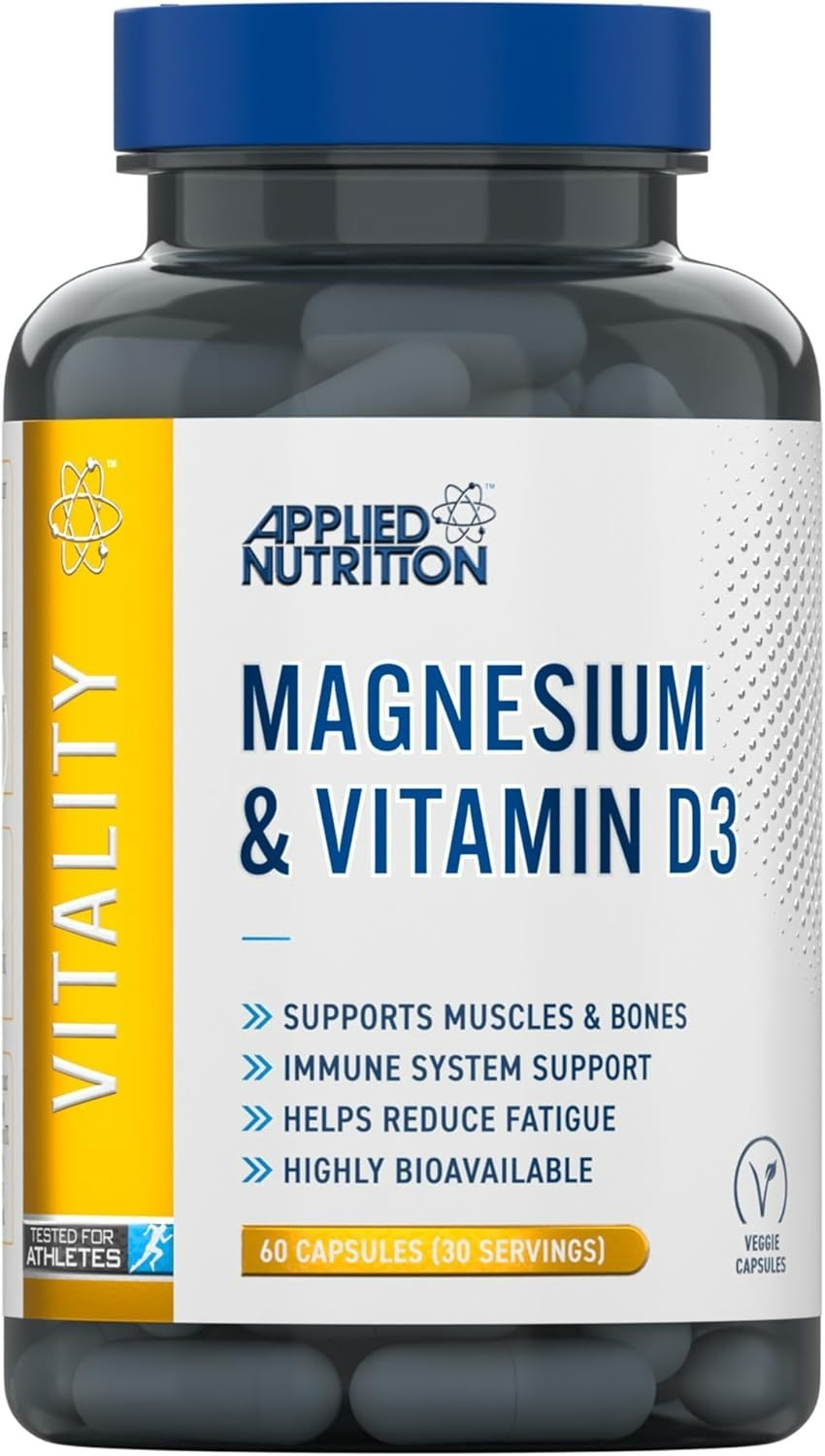 Applied Nutrition Magnesium Blend & Vitamin D Capsule Reduce Fatigue 60 Caps - Image 4
